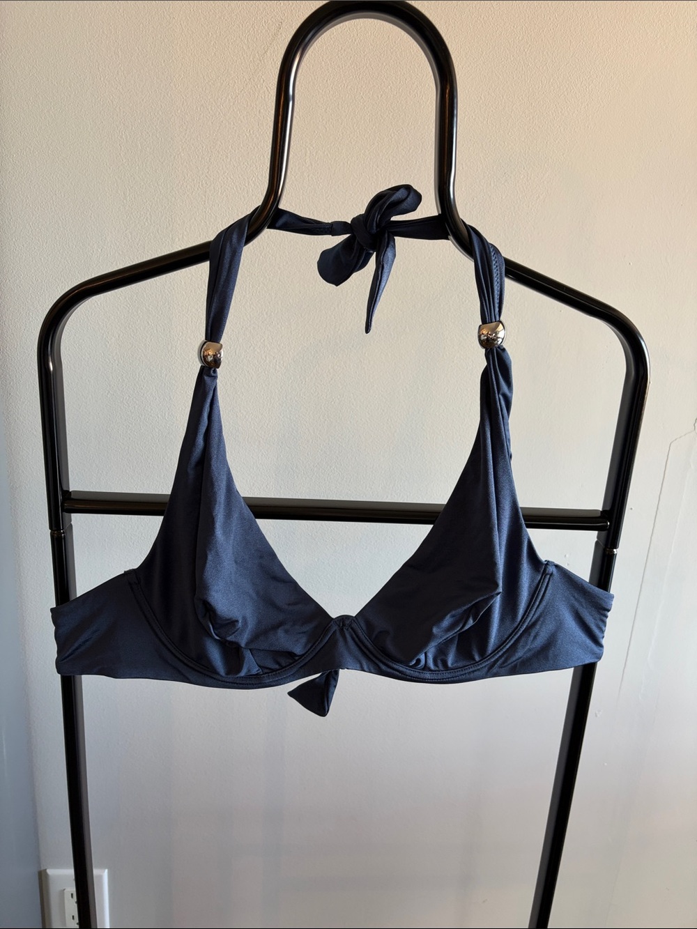 Navy Halter Bikini set with Underwire Support